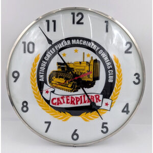 Vintage Caterpillar Advertising Clock Antique Caterpillar Machinery Owners Club